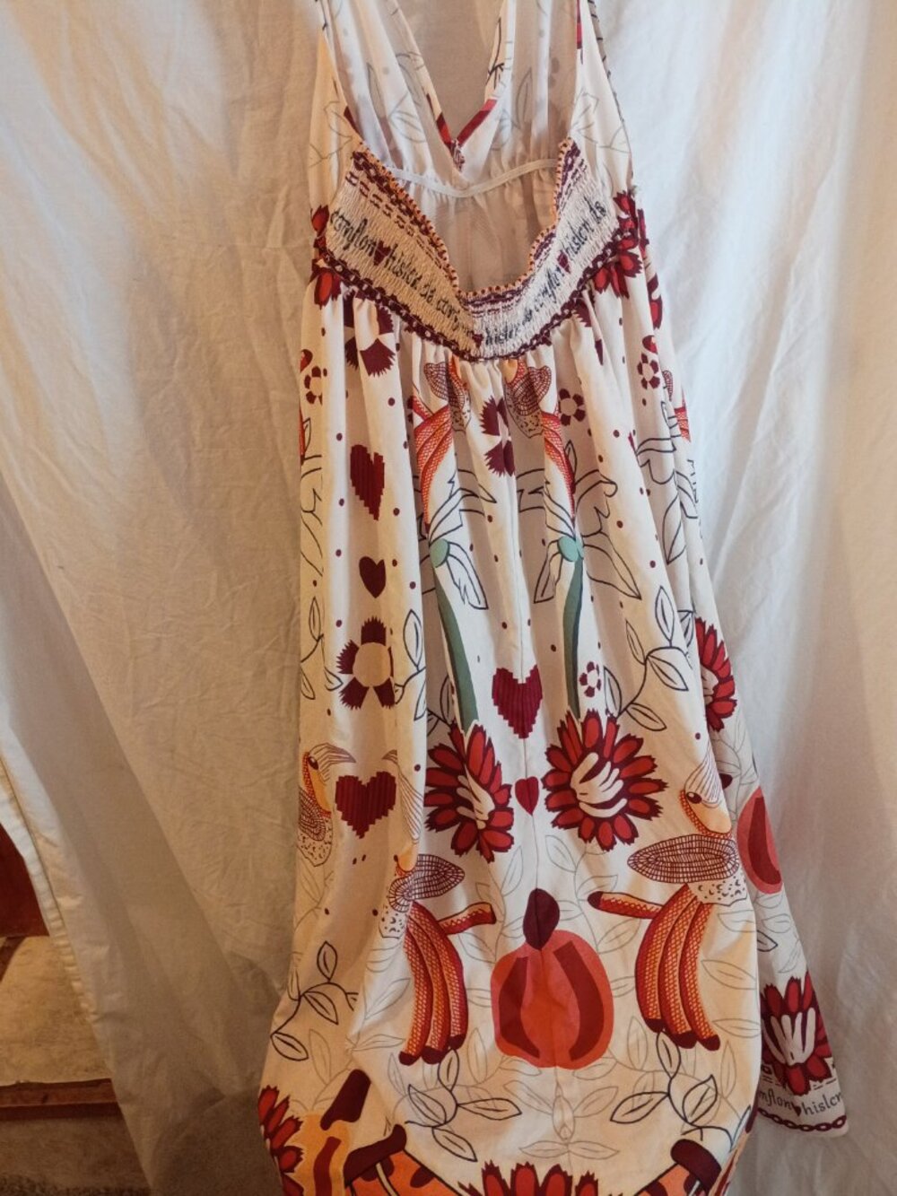SHEIN Flirla Bohemian Style Printed Halter Top Beach Dress Women's Size Large - Picture 2 of 5